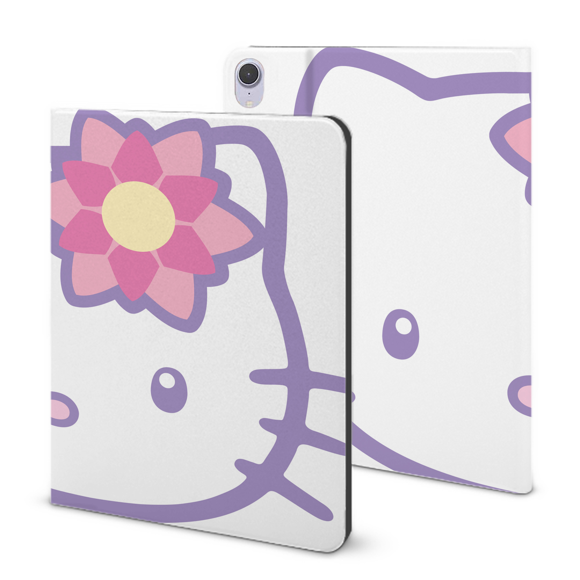 （画像用） Hello Kitty ハローキティ IPad ケース ブック型 PUレザー TPU 耐衝撃 軽量 薄型 ペン収納なし 全面保護 IPad 各モデル対応
